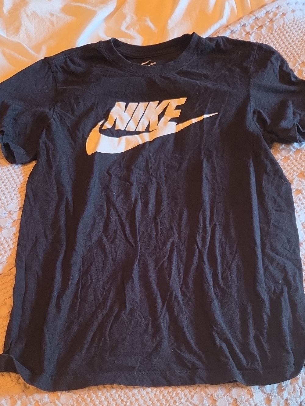 Nike Black Short Sleeve Tee with White Swoosh